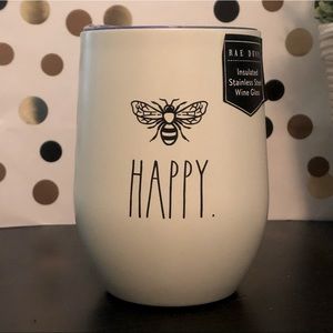 Rae Dunn stainless steel Bee Happy wine tumbler